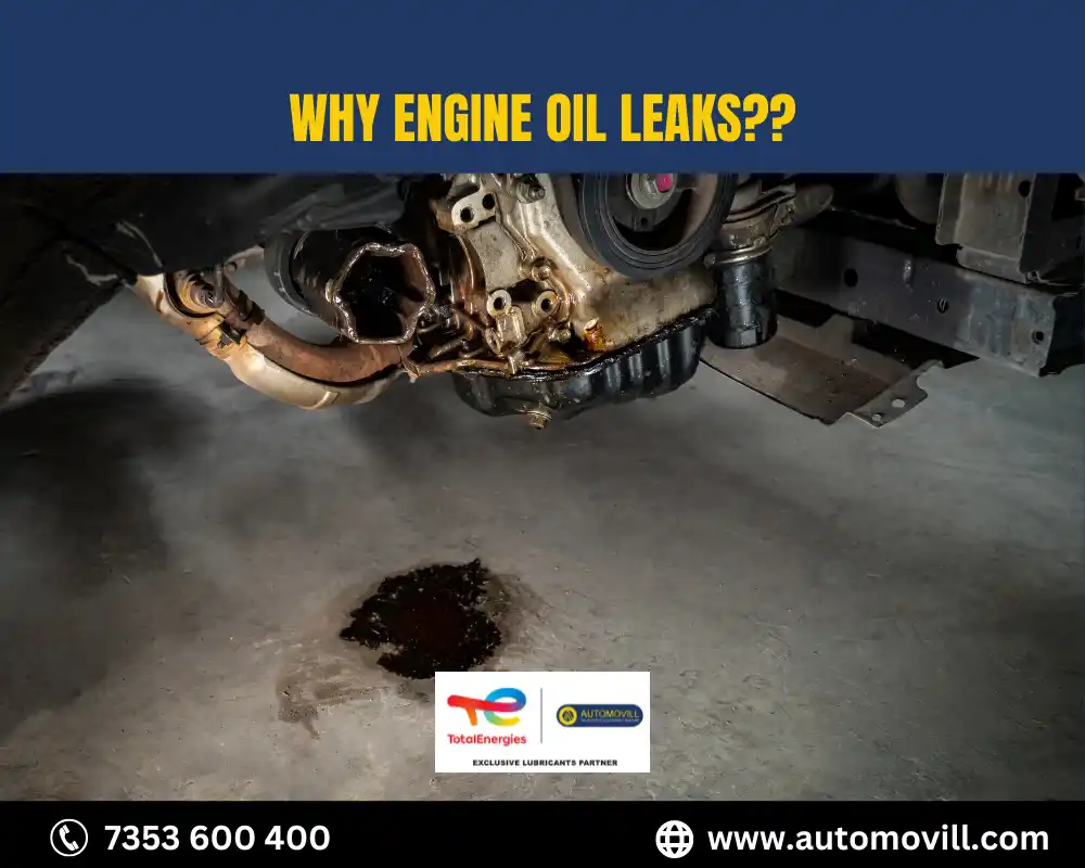 Engine Oil Leaking From a Car