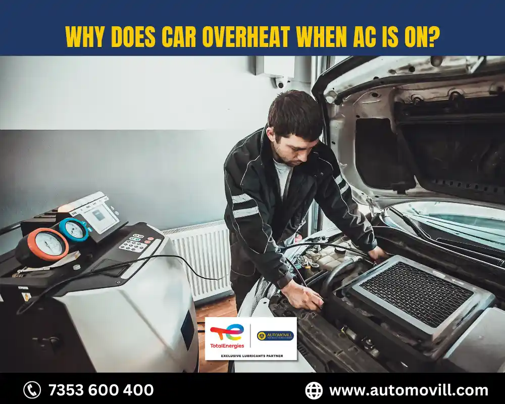 why car overheats when AC is on